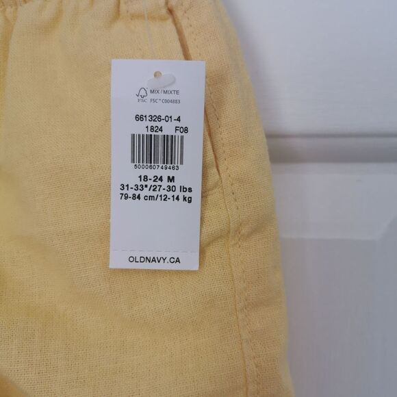BNWT Old Navy linen short size 18-24 m - Picture 3 of 4